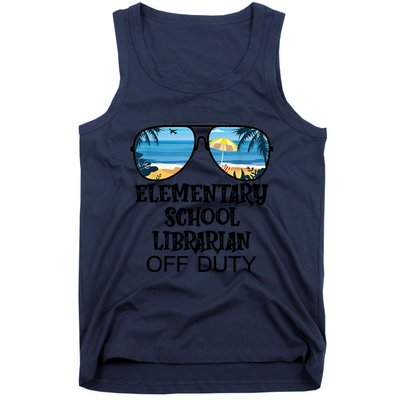 Teacher Off Duty Hello Summer Elementary School Librarian Meaningful Gift Tank Top