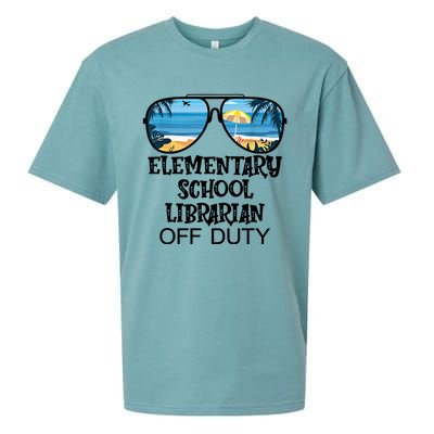 Teacher Off Duty Hello Summer Elementary School Librarian Meaningful Gift Sueded Cloud Jersey T-Shirt