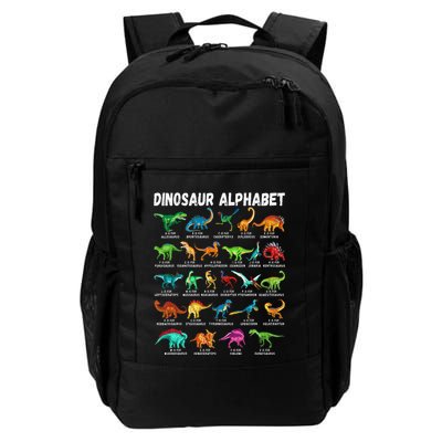 Types Of Dinosaurs Alphabet AZ ABC Dino Identification Backpack