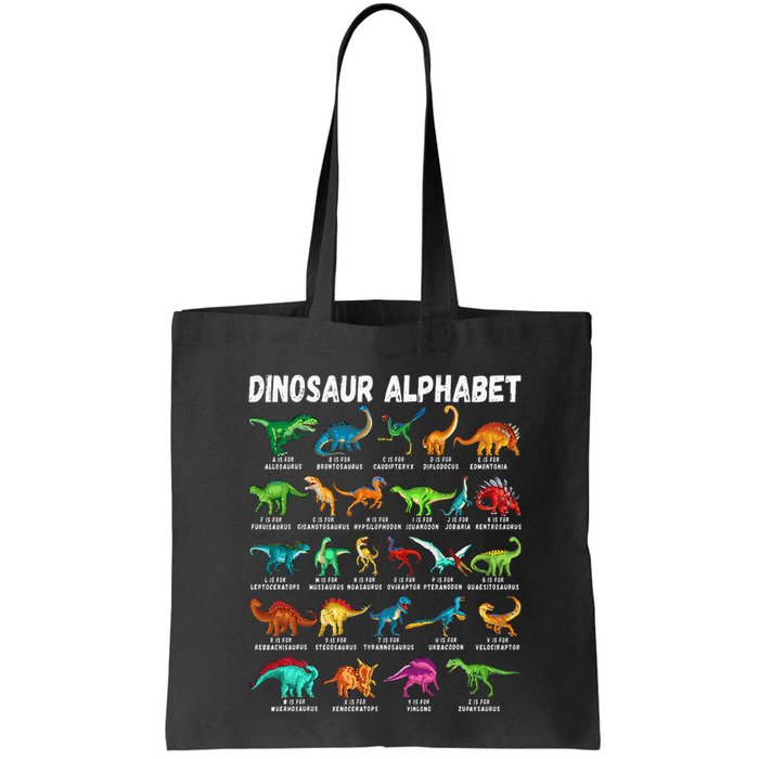 Types Of Dinosaurs Alphabet AZ ABC Dino Identification Bag
