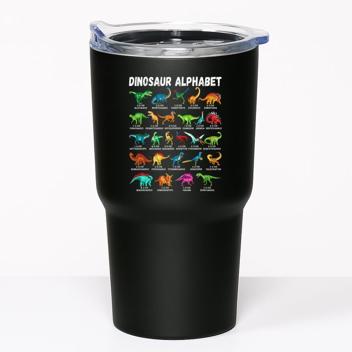 Types Of Dinosaurs Alphabet AZ ABC Dino Identification Tumbler