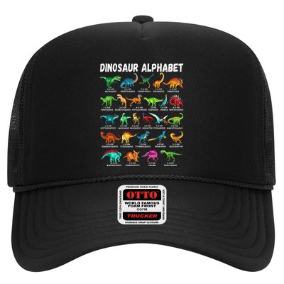 Types Of Dinosaurs Alphabet AZ ABC Dino Identification Trucker Hat