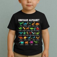 Types Of Dinosaurs Alphabet AZ ABC Dino Identification Toddler T-Shirt