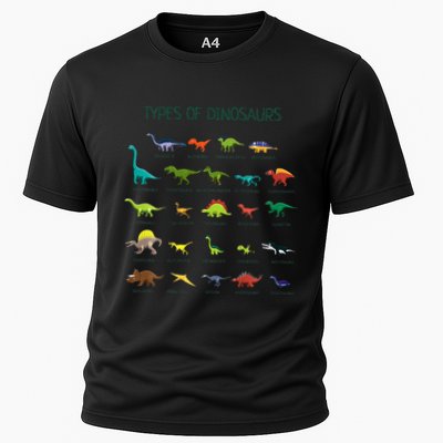 Types Of Dinosaurs Dino Identification Performance Shirt