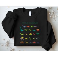 Types Of Dinosaurs Dino Identification Sweatshirt