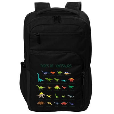 Types Of Dinosaurs Dino Identification Impact Tech Backpack