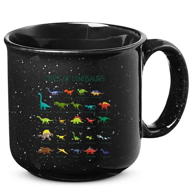 Types Of Dinosaurs Dino Identification 15oz Campfire Ceramic Mug