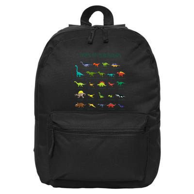 Types Of Dinosaurs Dino Identification 16 in Basic Backpack