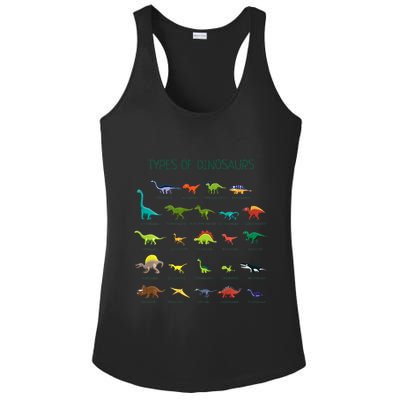 Types Of Dinosaurs Dino Identification Ladies PosiCharge Competitor Racerback Tank