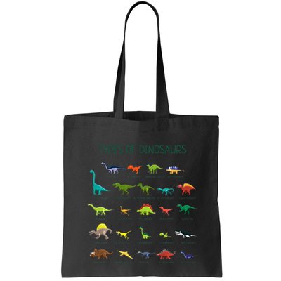 Types Of Dinosaurs Dino Identification Bag