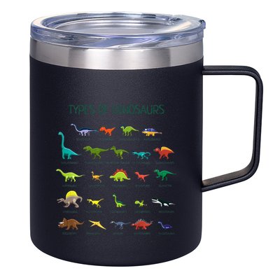 Types Of Dinosaurs Dino Identification 12oz Stainless Steel Coffee Mug
