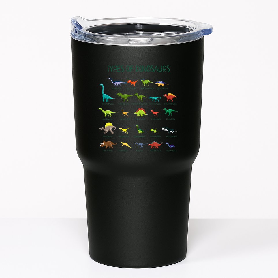 Types Of Dinosaurs Dino Identification Tumbler