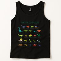 Types Of Dinosaurs Dino Identification Tank Top
