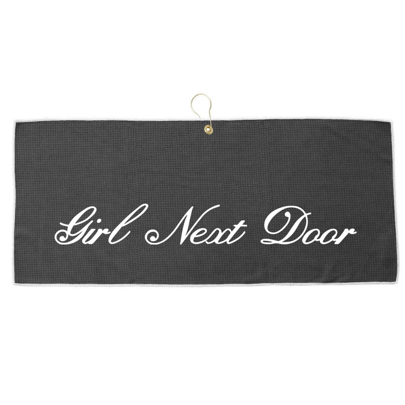 Truth Or Dare Girl Next Door Large Microfiber Waffle Golf Towel