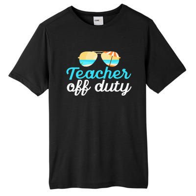 Teacher Off Duty Last Day Of School Tropical Vacation Gift Tall Fusion ChromaSoft Performance T-Shirt