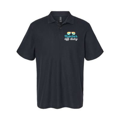 Teacher Off Duty Last Day Of School Tropical Vacation Gift Softstyle Adult Sport Polo