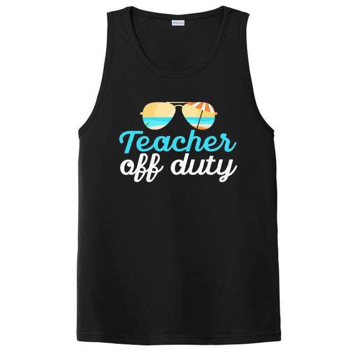 Teacher Off Duty Last Day Of School Tropical Vacation Gift PosiCharge Competitor Tank