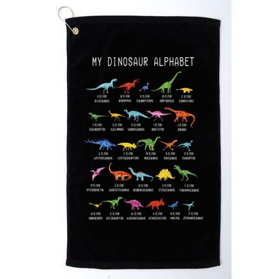 Types Of Dinosaurs Alphabet Dino Identification Golf Towel