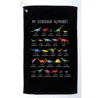 Types Of Dinosaurs Alphabet Dino Identification Golf Towel