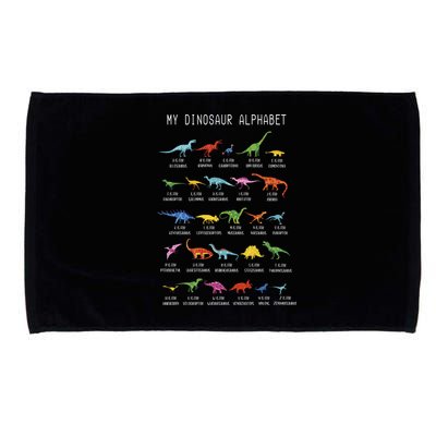Types Of Dinosaurs Alphabet Dino Identification Microfiber Hand Towel