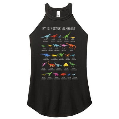 Types Of Dinosaurs Alphabet Dino Identification Women's Perfect Tri Rocker Tank