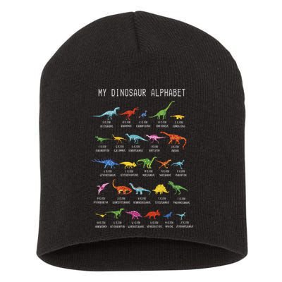 Types Of Dinosaurs Alphabet Dino Identification Short Acrylic Beanie