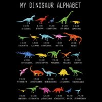 Types Of Dinosaurs Alphabet Dino Identification Kids T-Shirt