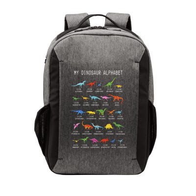 Types Of Dinosaurs Alphabet Dino Identification Vector Backpack