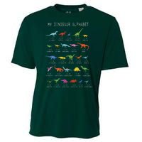 Types Of Dinosaurs Alphabet Dino Identification Cooling Performance Crew T-Shirt