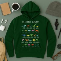 Types Of Dinosaurs Alphabet Dino Identification Hoodie