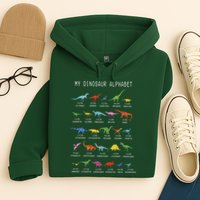 Types Of Dinosaurs Alphabet Dino Identification Hoodie