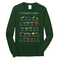 Types Of Dinosaurs Alphabet Dino Identification Long Sleeve Shirt