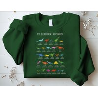 Types Of Dinosaurs Alphabet Dino Identification Sweatshirt