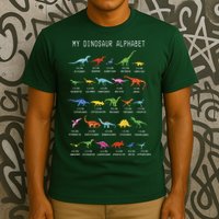 Types Of Dinosaurs Alphabet Dino Identification T-Shirt