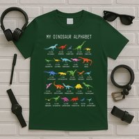 Types Of Dinosaurs Alphabet Dino Identification T-Shirt