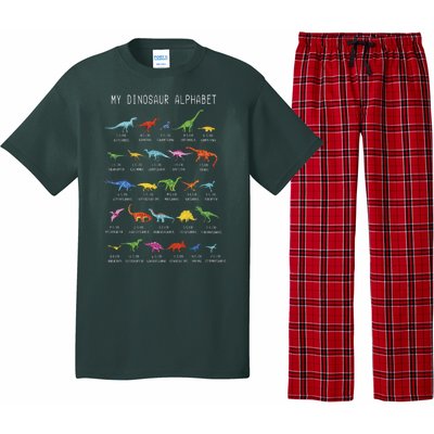 Types Of Dinosaurs Alphabet Dino Identification Pajama Set