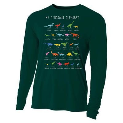 Types Of Dinosaurs Alphabet Dino Identification Cooling Performance Long Sleeve Crew