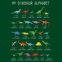 Types Of Dinosaurs Alphabet Dino Identification Premium T-Shirt