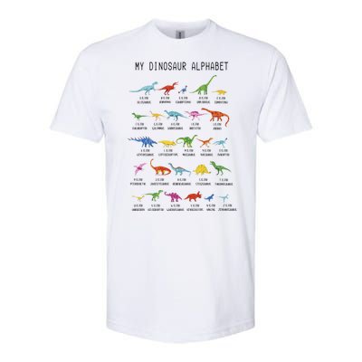 Types Of Dinosaurs Alphabet Dino Identification Softstyle® CVC T-Shirt