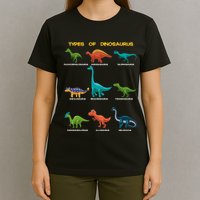 Types Of Dinosaur Dino And Kids Dino Pedia Great Gift T-Shirt