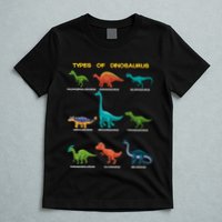 Types Of Dinosaur Dino And Kids Dino Pedia Great Gift T-Shirt