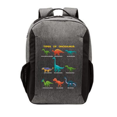 Types Of Dinosaur Dino And Kids Dino Pedia Great Gift Vector Backpack