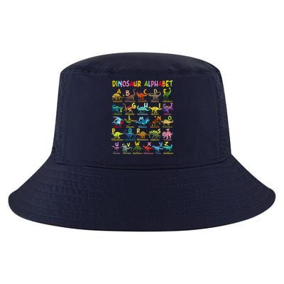 Types Of Dinosaurs Alphabet Az Abc Dino Identification Cool Comfort Performance Bucket Hat