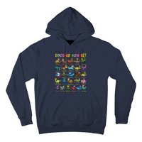 Types Of Dinosaurs Alphabet Az Abc Dino Identification Hoodie