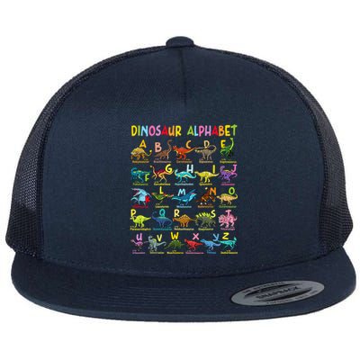 Types Of Dinosaurs Alphabet Az Abc Dino Identification Flat Bill Trucker Hat