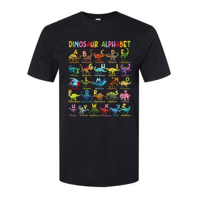 Types Of Dinosaurs Alphabet Az Abc Dino Identification Softstyle CVC T-Shirt