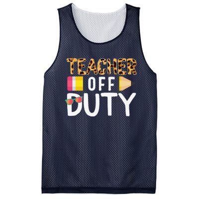 Teacher Off Duty Happy Last Day Of School Teacher Summer Cute Mesh Reversible Basketball Jersey Tank