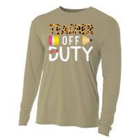 Teacher Off Duty Happy Last Day Of School Teacher Summer Cute Cooling Performance Long Sleeve Crew