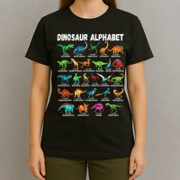 Types Of Dinosaurs Alphabet A Z Abc Dino Identification T-Shirt