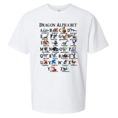 Types Of Dragons Alphabet Az Abc Dragon Identification Sueded Cloud Jersey T-Shirt